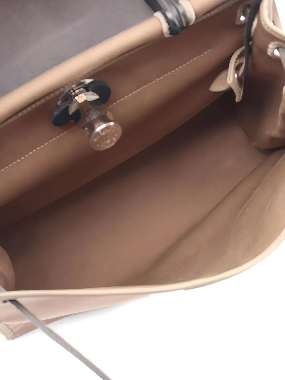 Pre-owned Hermes 2017 Herbag Zip Pm Tote Bag In Neutral
