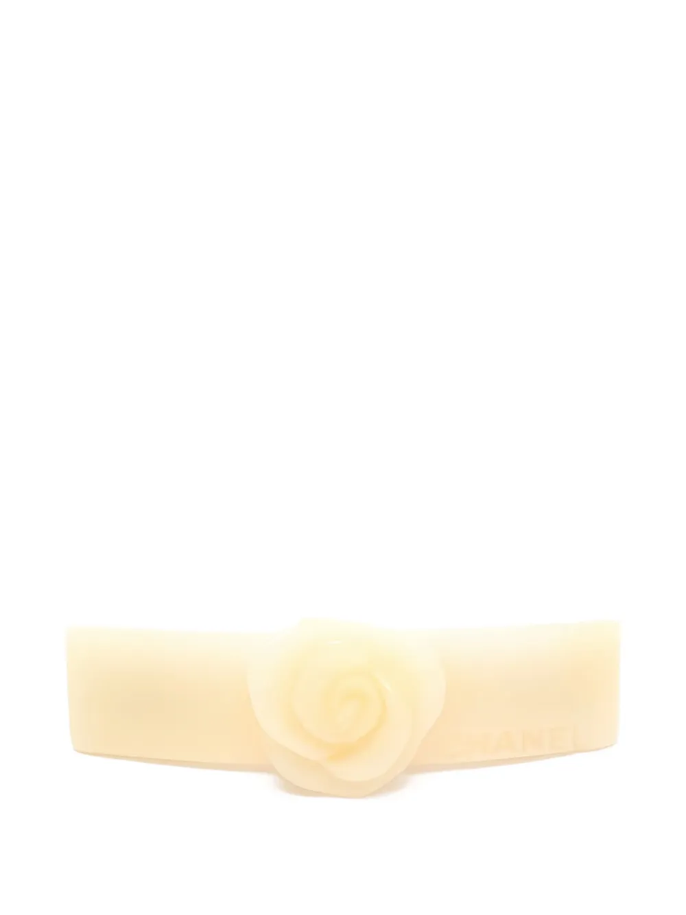 CHANEL Pre-Owned Camellia barretta - Off white CHANEL Pre-Owned Camellia barretta - Off white
