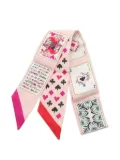 Hermès Pre-Owned 2000s Twilly Jeu de Cartes scarf - Pink