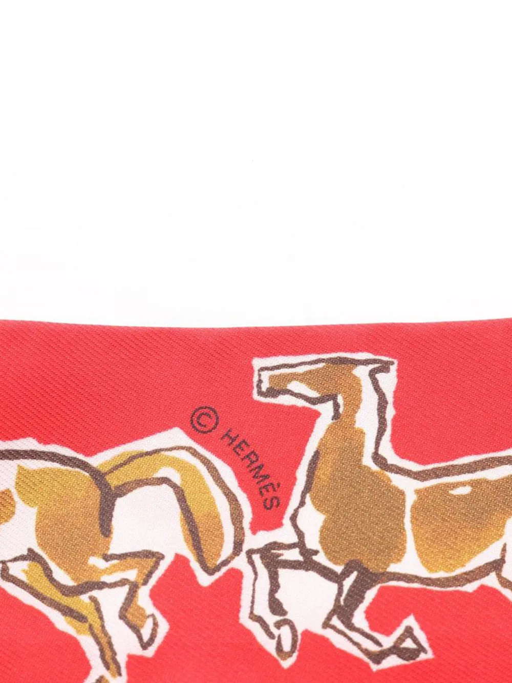 Hermès Pre-Owned Twilly Chevaux En Liberte printed scarf | Image 2