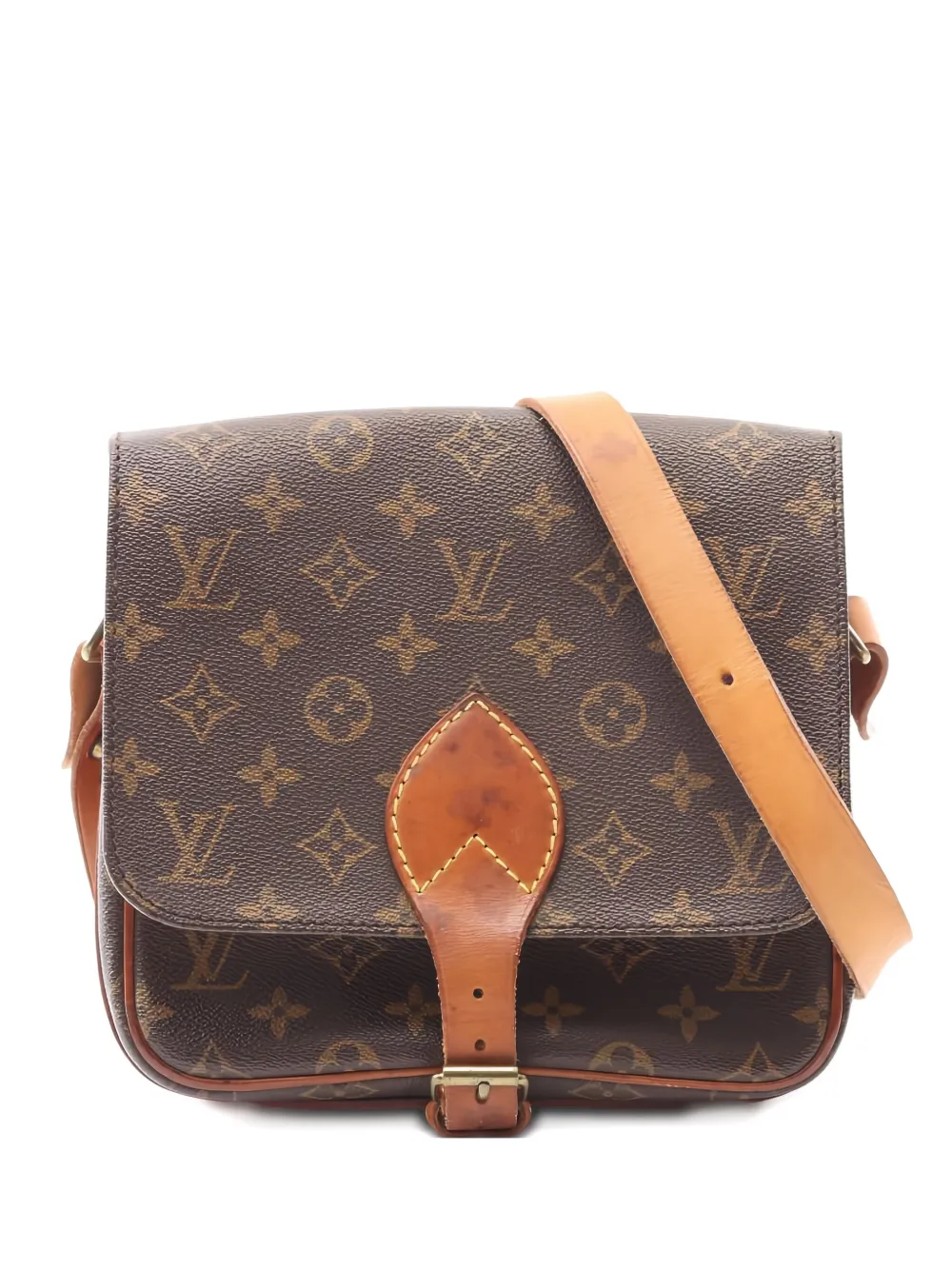 Louis Vuitton Pre-Owned 1990 Monogram Cartesier MM shoulder bag - ブラウン Louis Vuitton Pre-Owned 1990 Monogram Cartesier MM shoulder bag - ブラウン