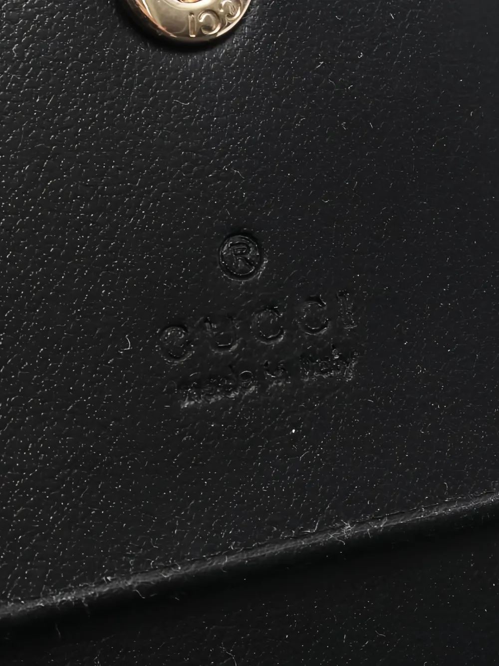 Pre-owned Gucci 1920s Gg Marmont Bi-fold Leather Wallet In Black