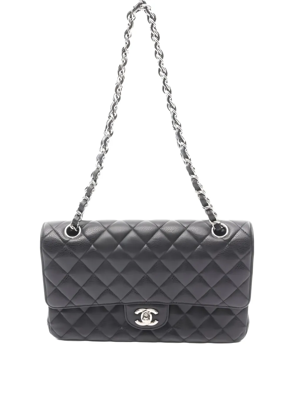CHANEL Pre-Owned 2016-2017 matelasse flap chain shoulder bag - ブラック CHANEL Pre-Owned 2016-2017 matelasse flap chain shoulder bag - ブラック
