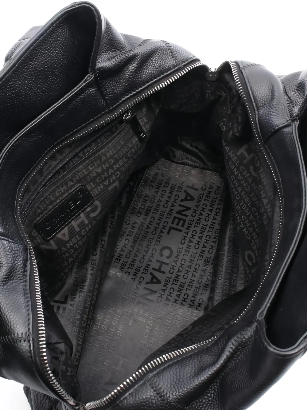 Pre-owned Chanel 2003-2004 Chocolate Bar Silver Shoulder Bag In Black