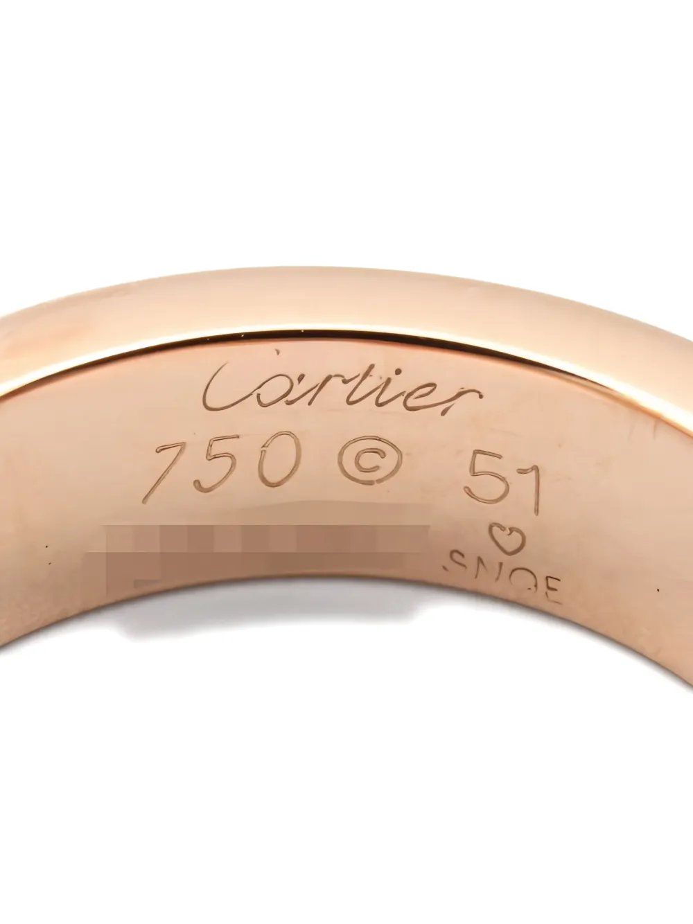 Pre-owned Cartier 18k Pink Gold Love Sapphire Ring
