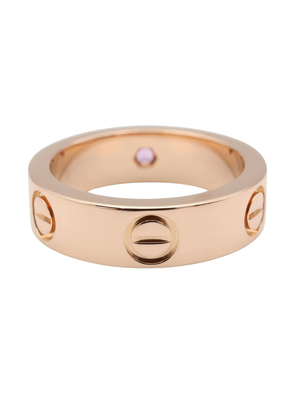 Pre-owned Cartier 18k Pink Gold Love Sapphire Ring