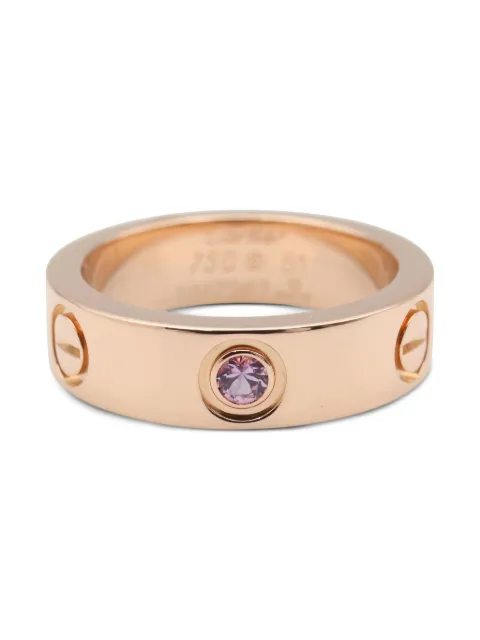 Cartier Love サファイア リング 18Kピンクゴールド