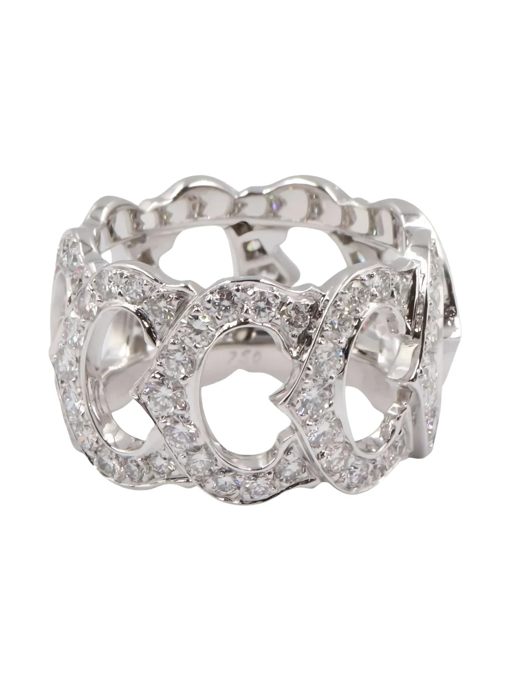 Cartier 2010s 18K white gold diamond C de Cartier ring - シルバートーン Cartier 2010s 18K white gold diamond C de Cartier ring - シルバートーン