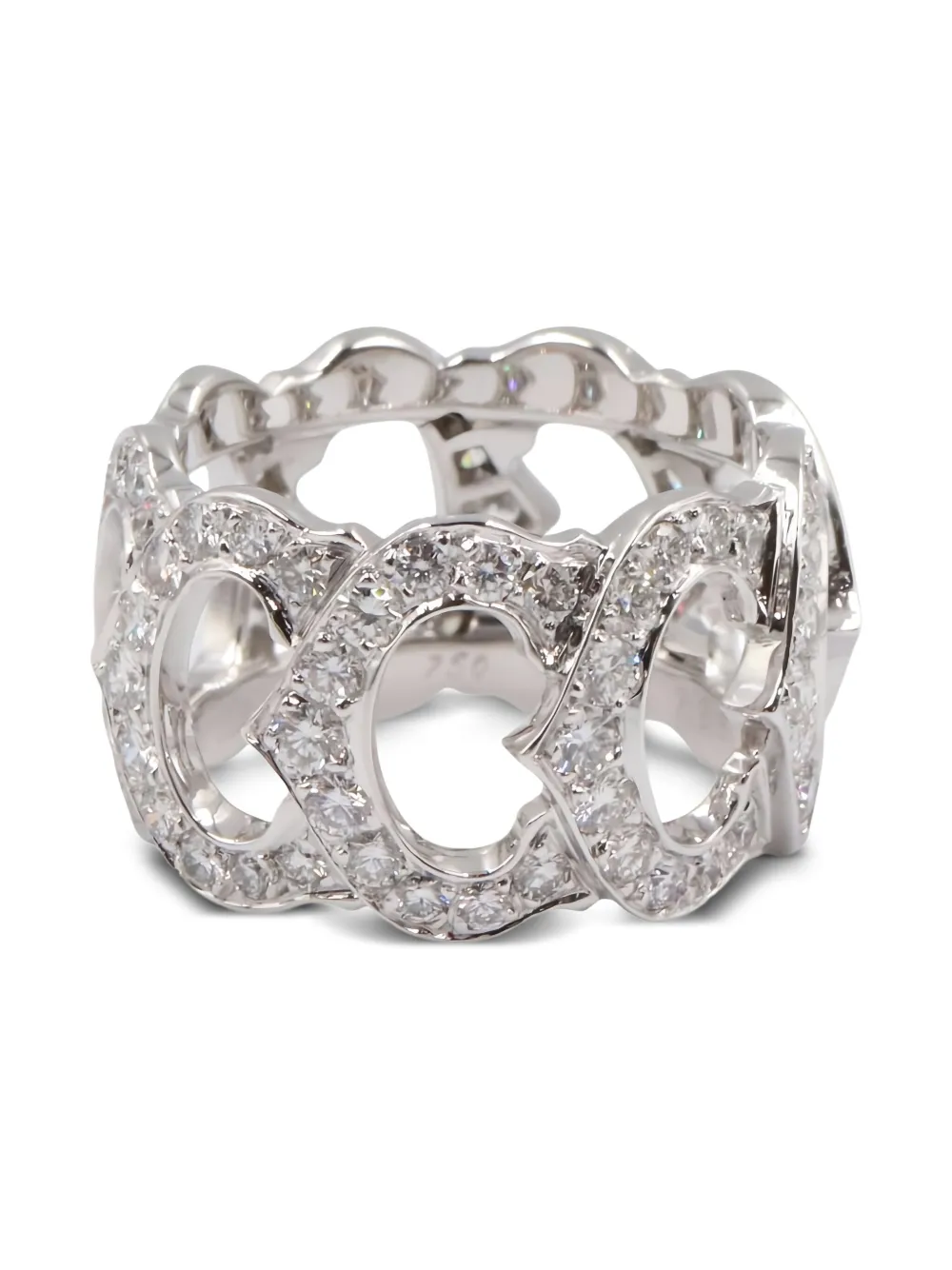 Cartier 2010s 18K white gold diamond C de Cartier ring | Silver | Image 1