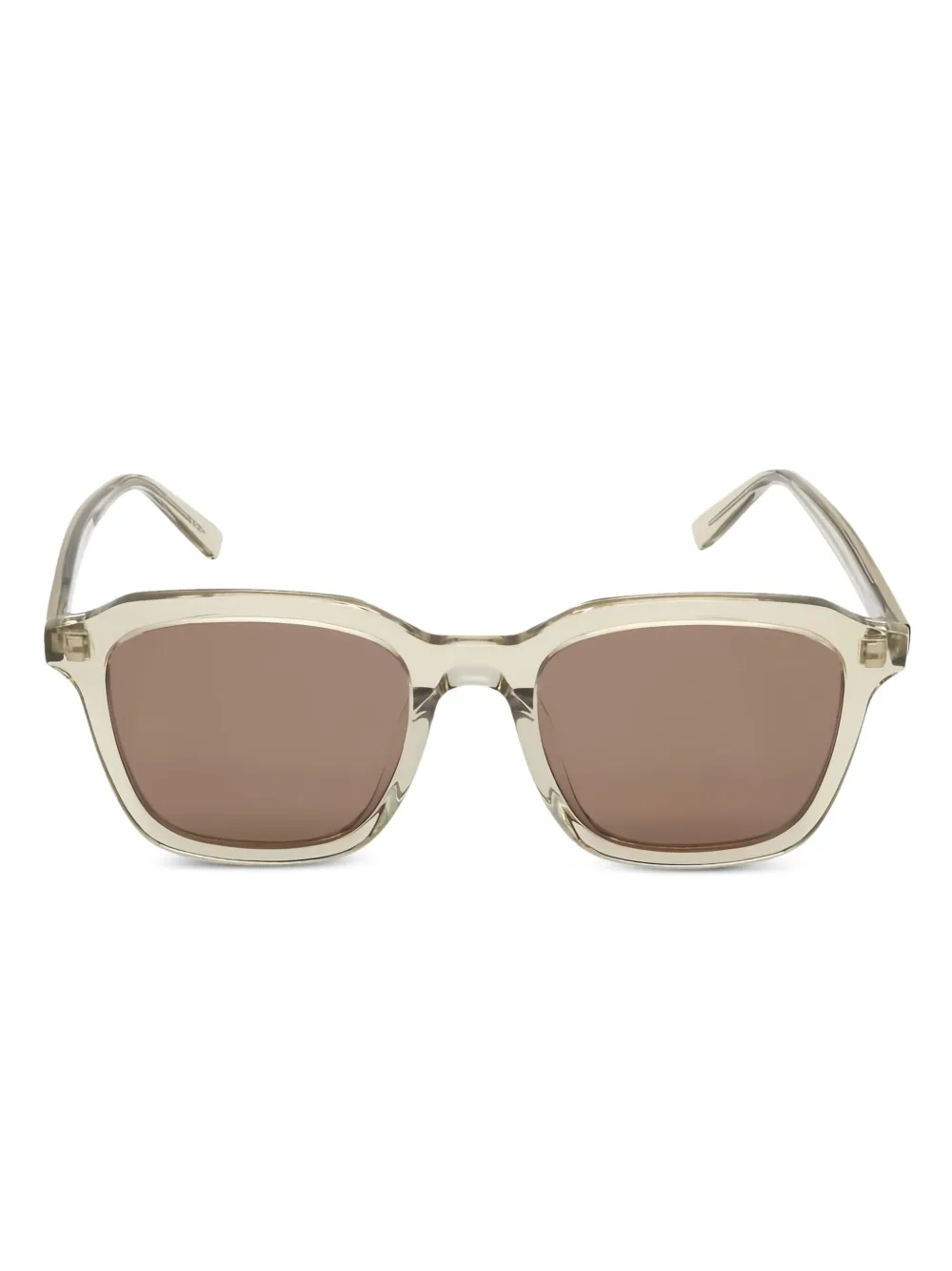Pre-owned Saint Laurent Square-frame Sunglasses In Brown