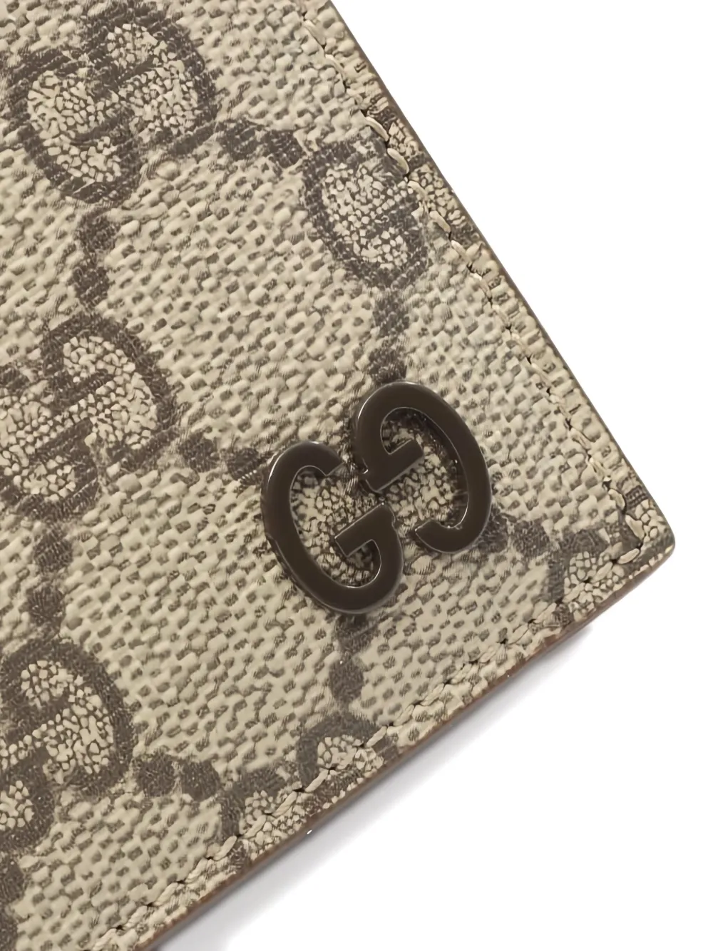 Pre-owned Gucci Gg Supreme Card Case In Neutral