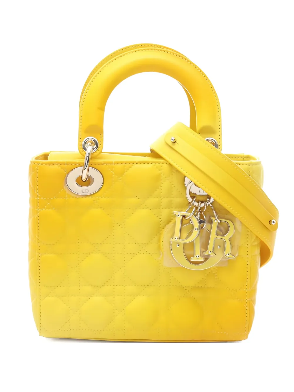 Christian Dior Pre-Owned 2010s Lady Dior Canage tote bag | Yellow | Image 1