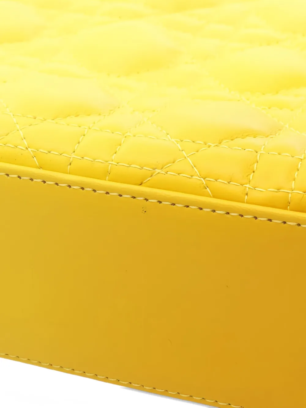 Pre-owned Dior 2010s Lady  Canage Tote Bag In Yellow
