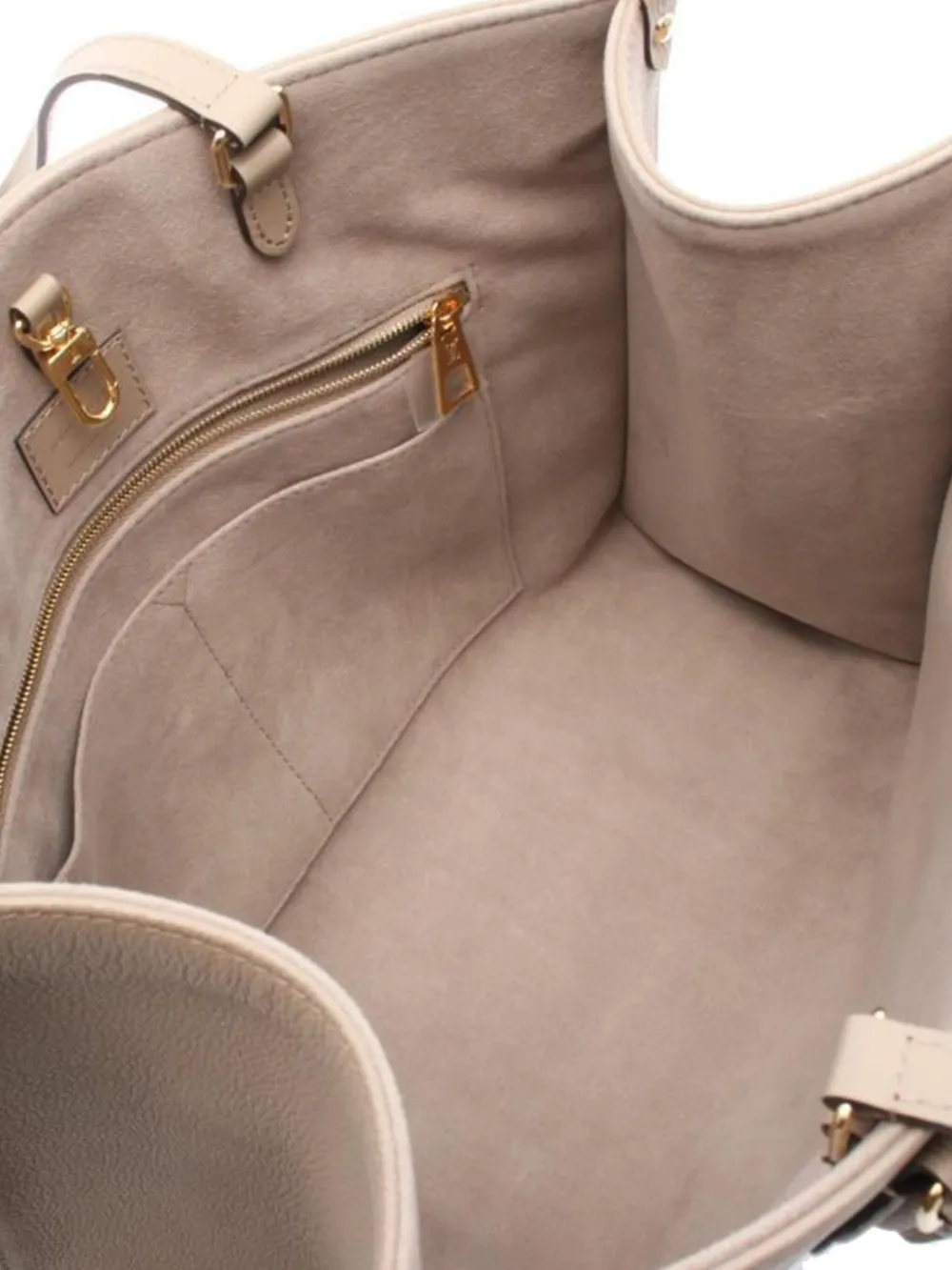 Pre-owned Louis Vuitton Onthego Mm Tote Bag In Neutral