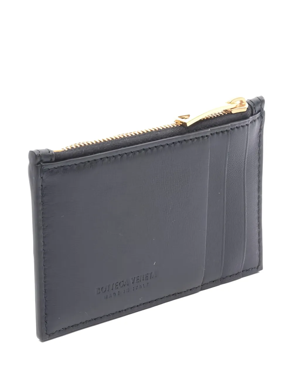 Pre-owned Bottega Veneta Maxi Intrecciato Coin Purse In Black