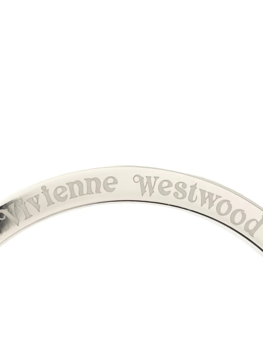 Pre-owned Vivienne Westwood Heart Orb Keyring In Silver