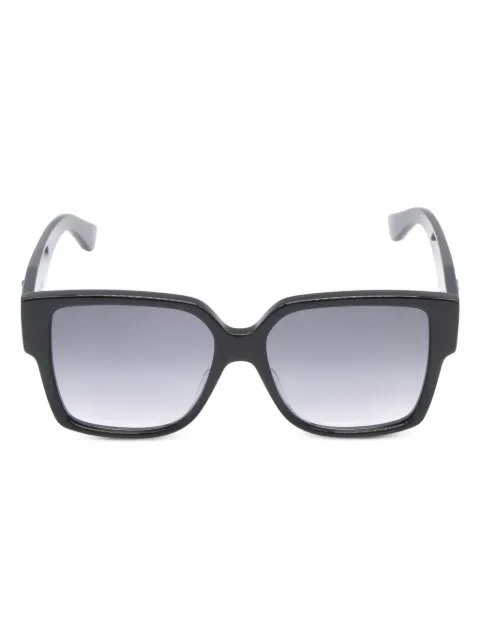 Saint Laurent Pre-Owned lentes de sol con armazón cuadrada y placa YSL