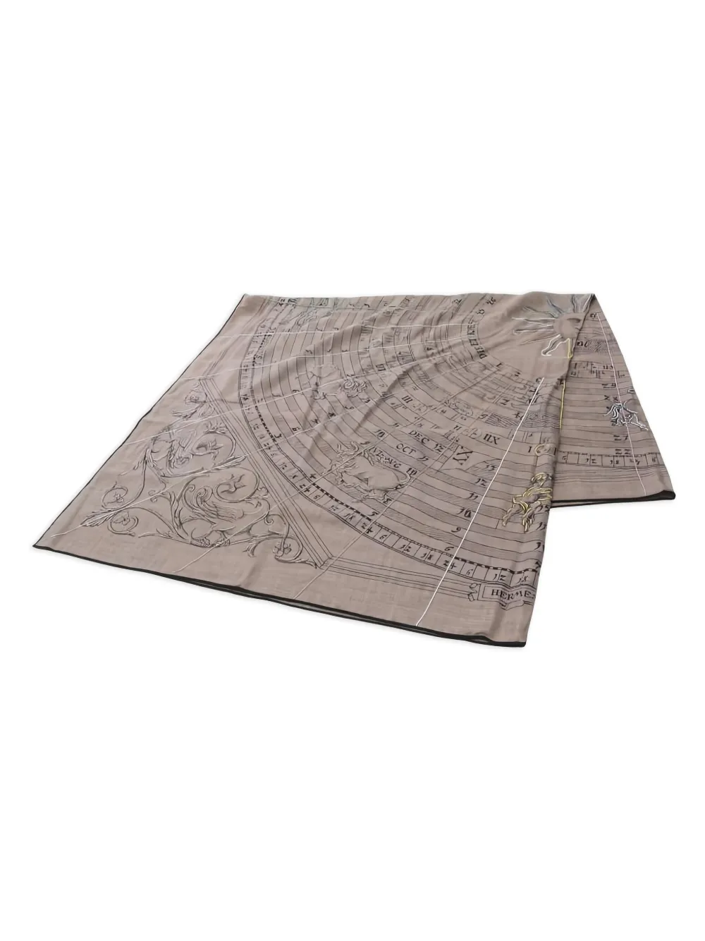 Hermès Pre-Owned 2010 Dies Et Hore bead-embroidered cashmere scarf | Neutrals | Image 1