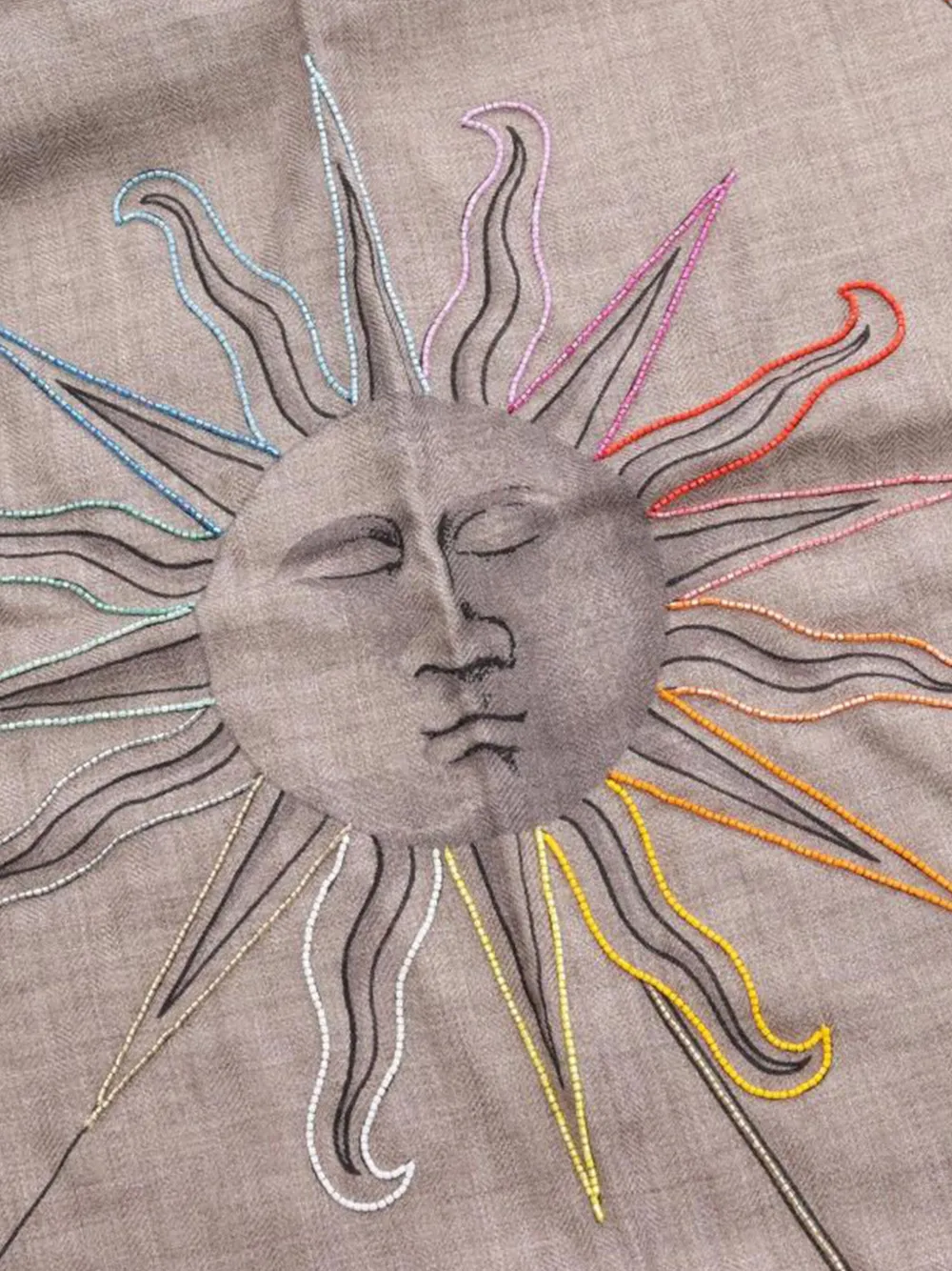 Hermès Pre-Owned 2010 Dies Et Hore bead-embroidered cashmere scarf | Image 2