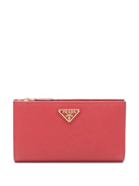 Prada Pre-Owned triangle-logo bi-fold wallet