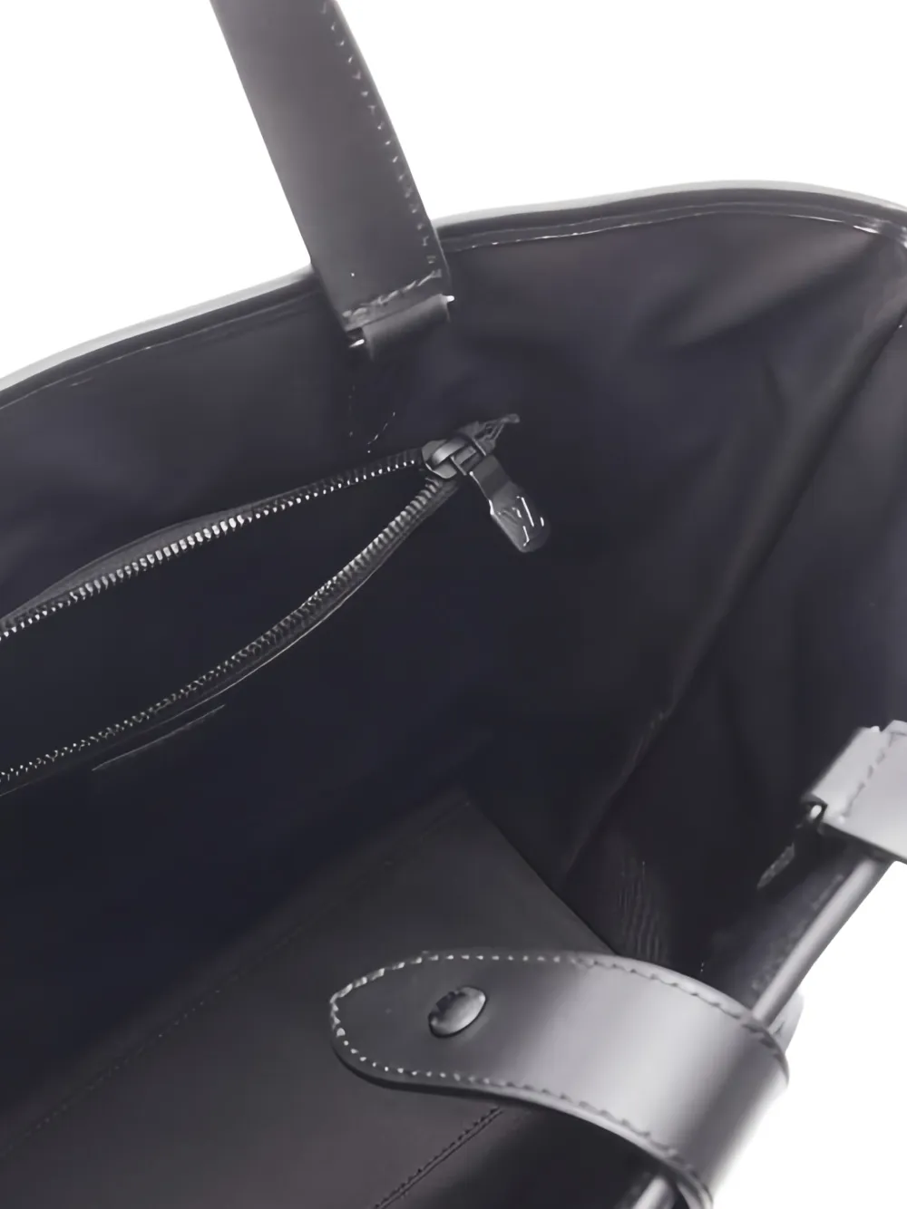 Pre-owned Louis Vuitton 2020s Monogram Eclipse Saumur Tote Bag In Black