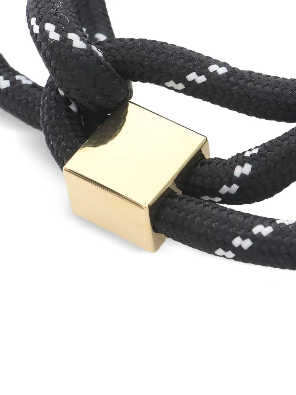 Pre-owned Miu Miu Logo-charm Bracelet In Black