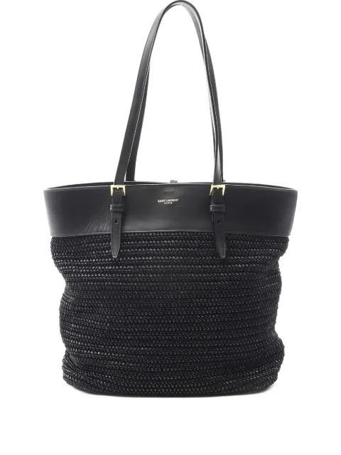 Saint Laurent Pre-Owned 2000s straw leather shoulder bag