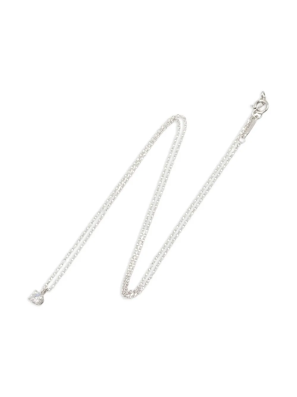 Tiffany & Co Eyewear platinum Solitaire diamond necklace | Silver | Image 1
