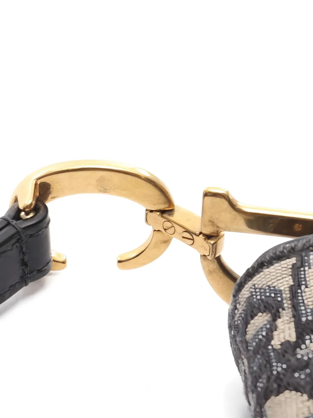 Pre-owned Dior Oblique Saddle Bag In Blue