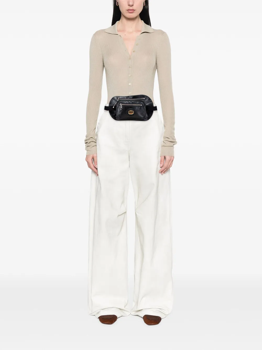 Gucci Pre-Owned 2000-2015 Calfskin Morpheus Double Zip belt bag | Pre-Owned | Image 2