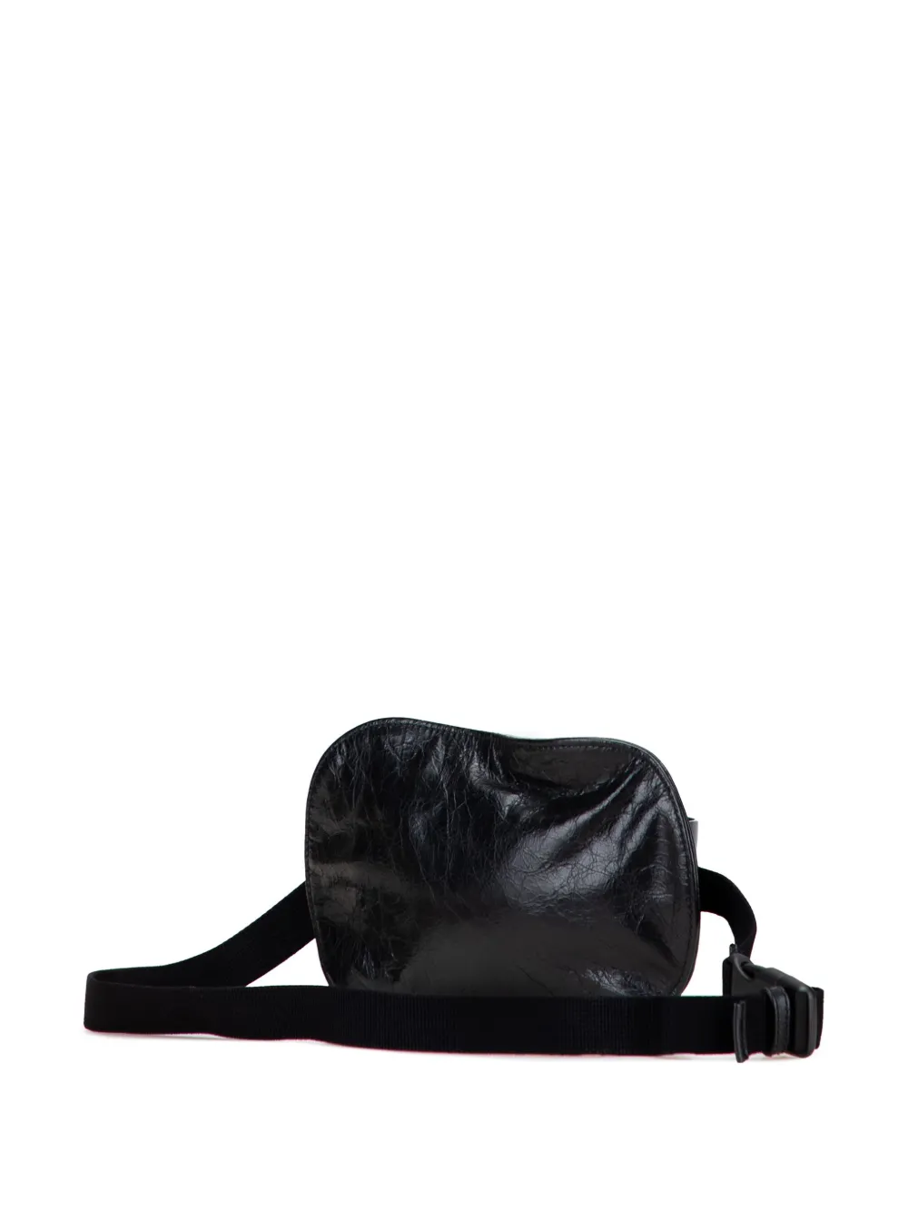Pre-owned Gucci 2000-2015 Calfskin Morpheus Double Zip Belt Bag In Black