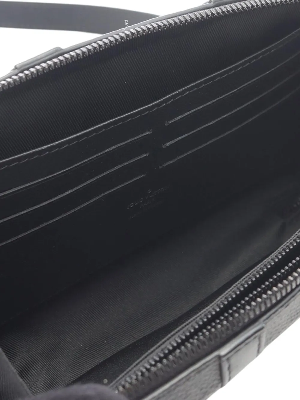 Pre-owned Louis Vuitton 2021-2025 Monogram Eclipse Soft Trunk Wallet Crossbody Bag In Black