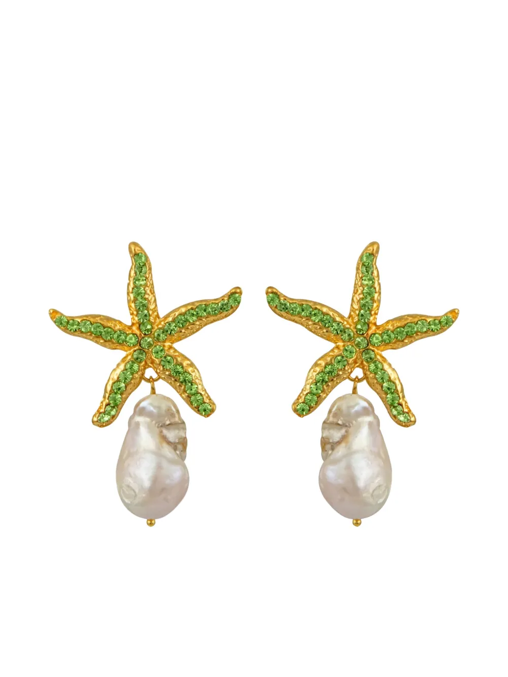 MAYOL Mariana starfish pearl earrings - Oro