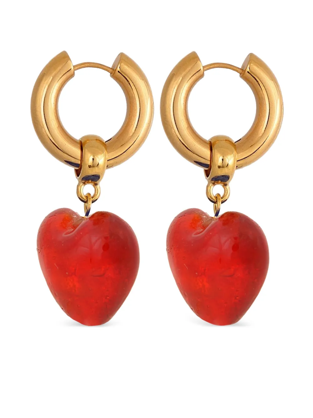 MAYOL Heartof Glass drop earrings - Rood