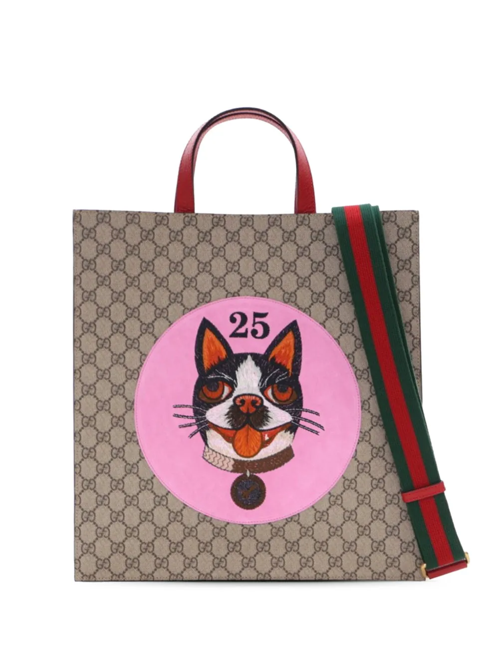 Gucci Pre-Owned 2016-2025 GG Supreme Web Bosco satchel - ブラウン Gucci Pre-Owned 2016-2025 GG Supreme Web Bosco satchel - ブラウン