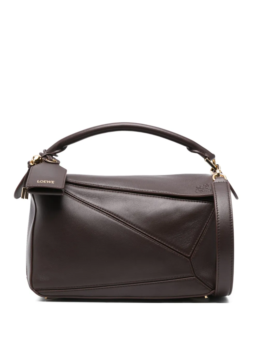 LOEWE Clutch con zip - Marrone