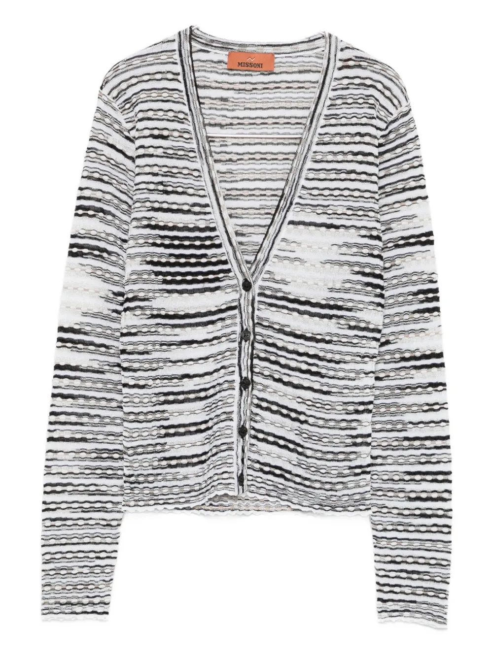 Missoni Stripe-knit Cardigan In White