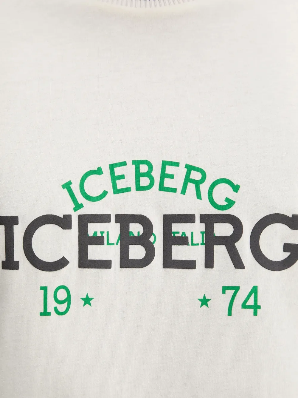 Iceberg Ringer T-shirt met logo Beige