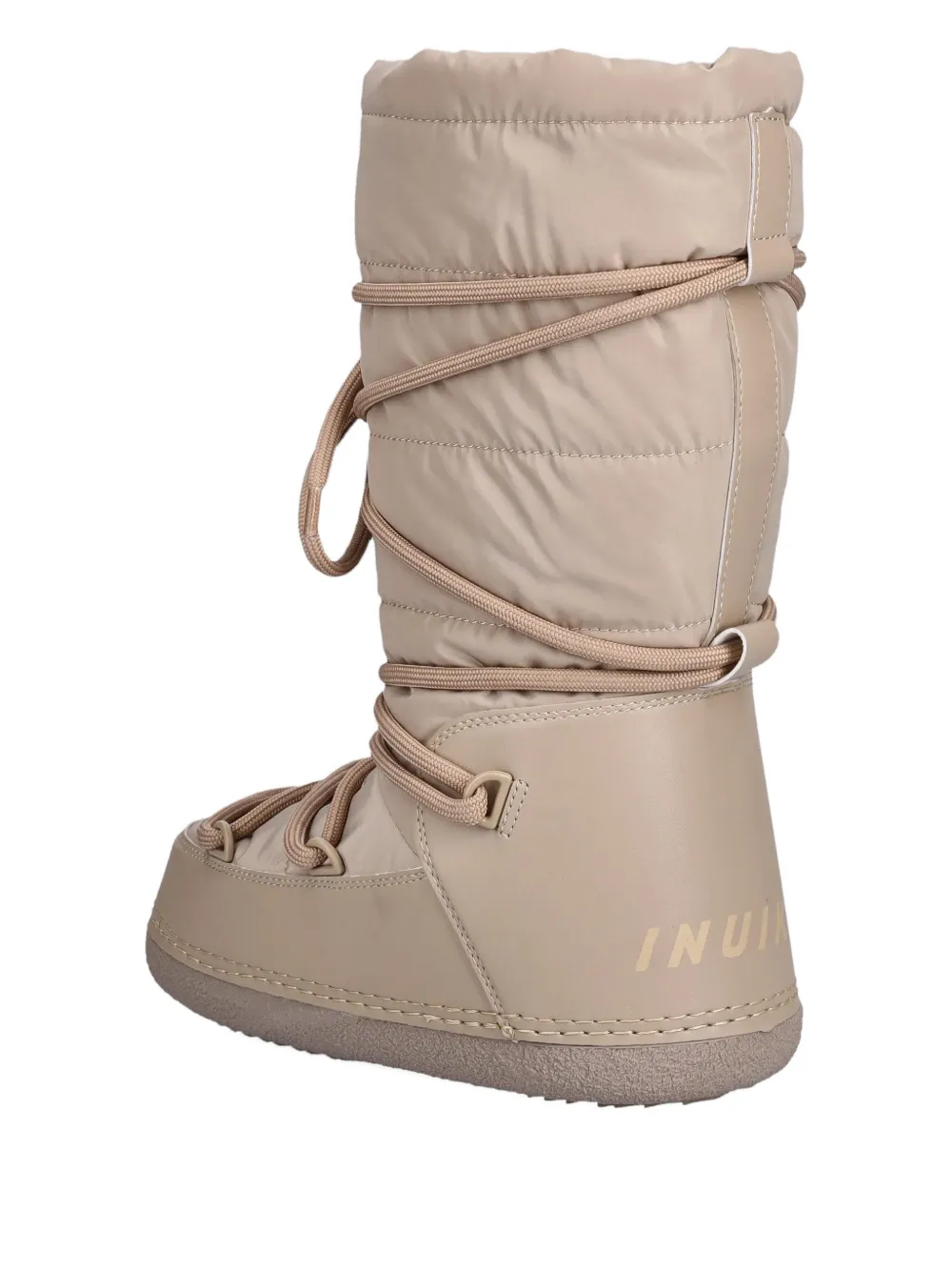 Inuikii Quilted Lace-up Boots In Neutral