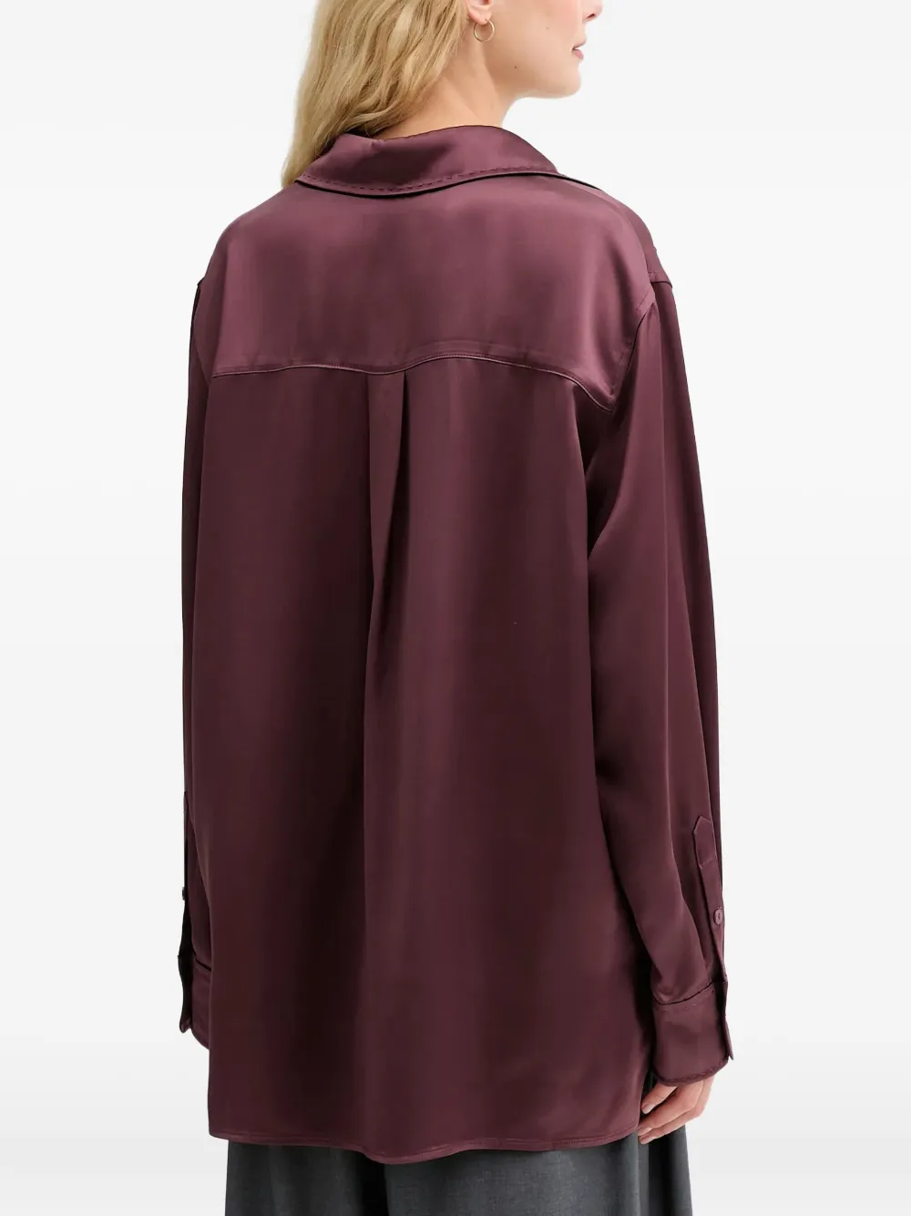  Isabelle Blanche Tie-neck Shirt - Purple 