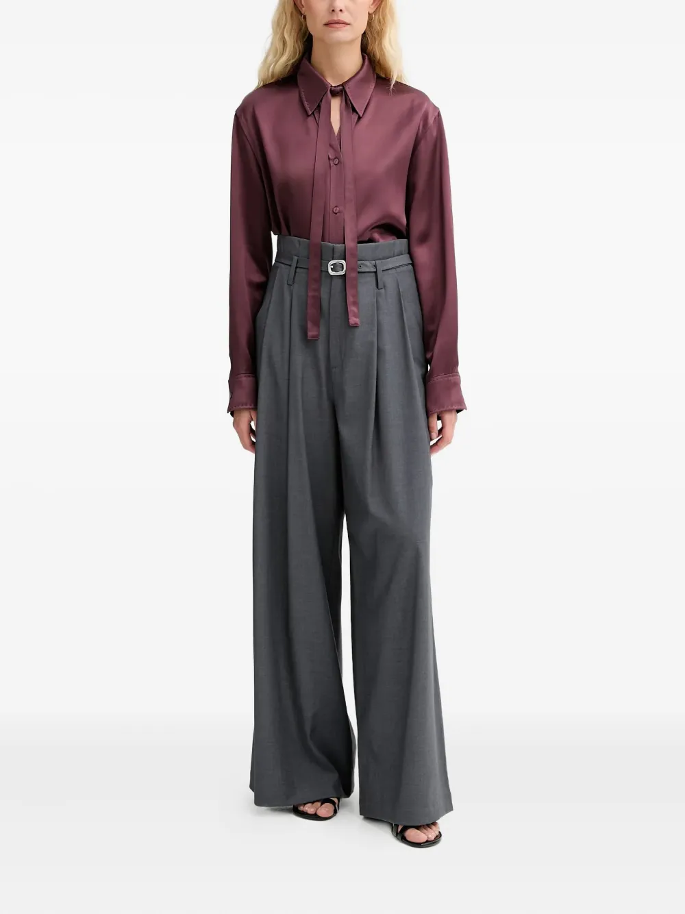 Isabelle Blanche camisa con moño en el cuello | Camisas | Image 2