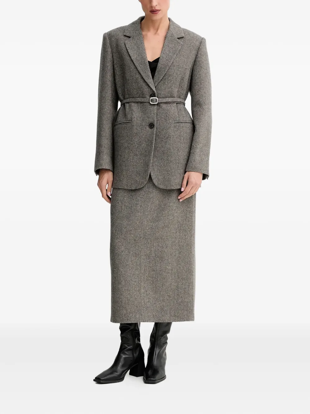 Isabelle Blanche jupe longue à taille élastiquée | Jupes droites | Image 2