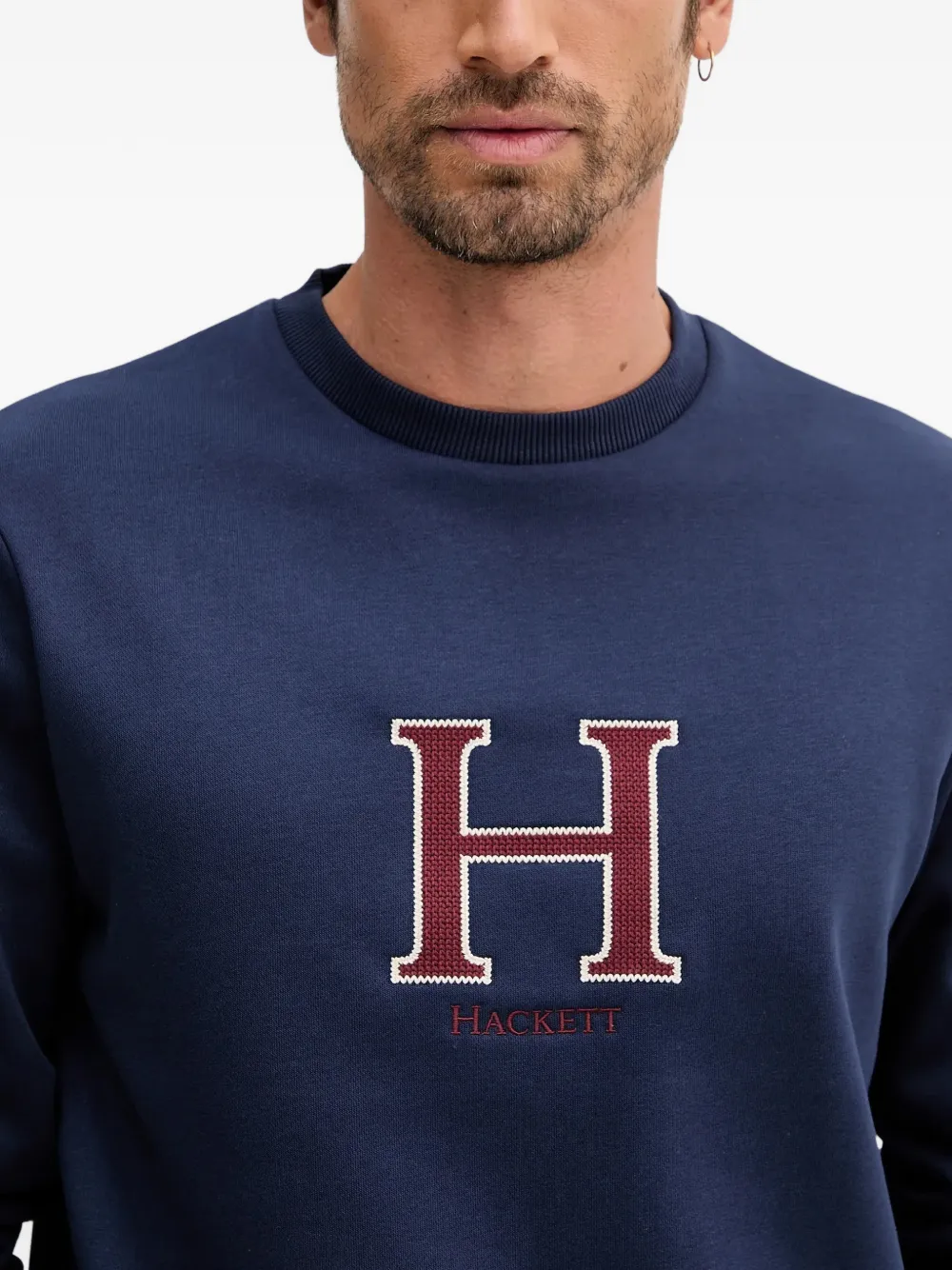 Hackett London Sweater met ronde hals Blauw
