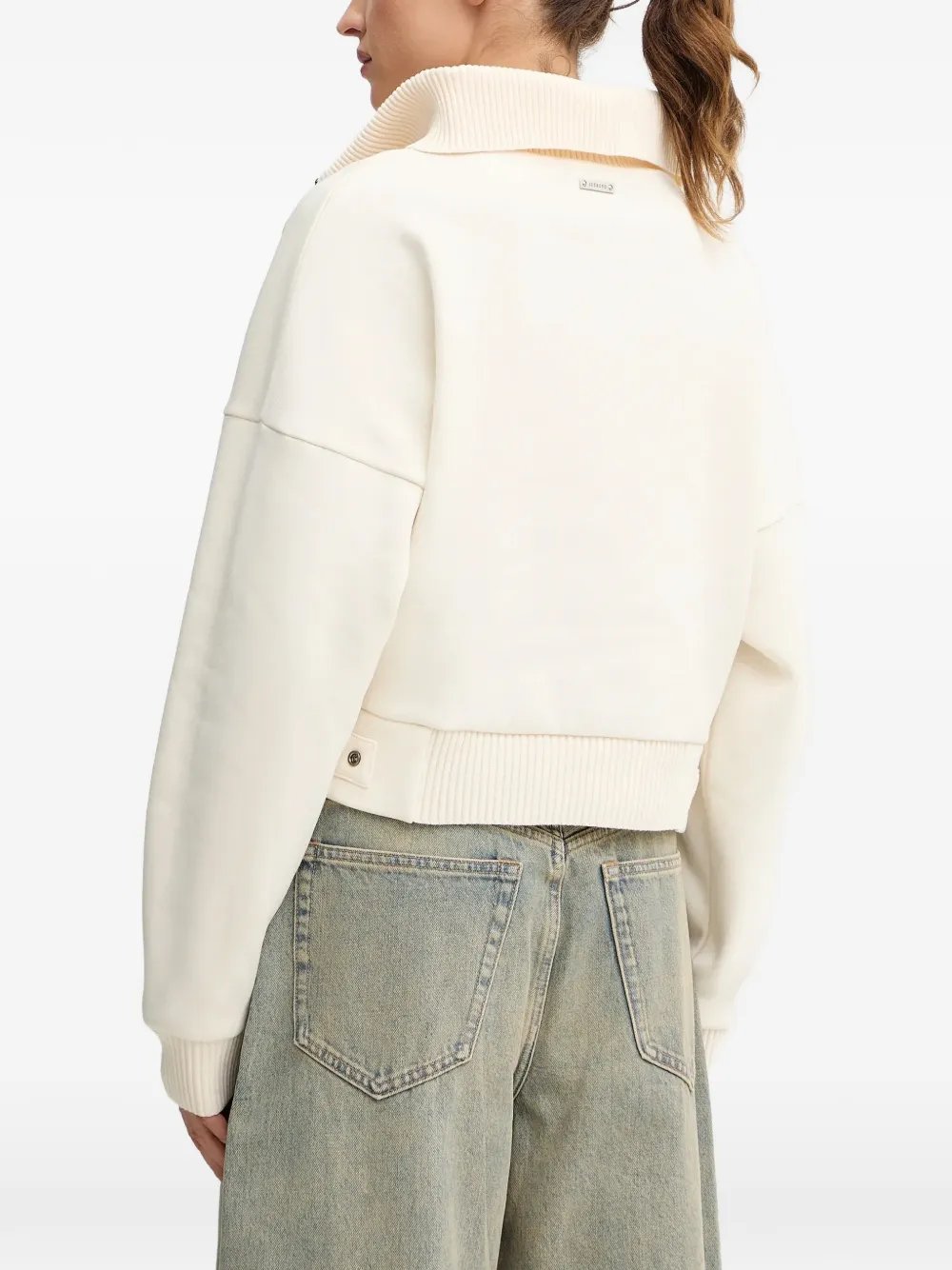  Iceberg Zip Turtleneck Sweatshirt - White 