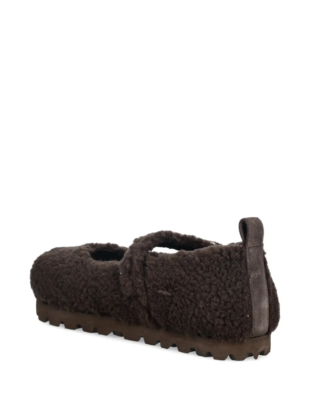 Inuikii Molly Curly ballerina's met gesp Bruin