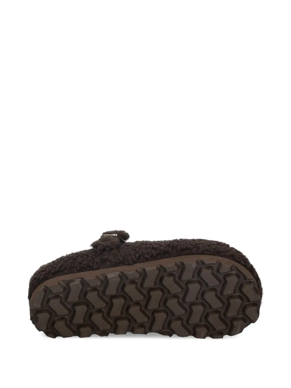 Inuikii Molly Curly ballerina's met gesp Bruin