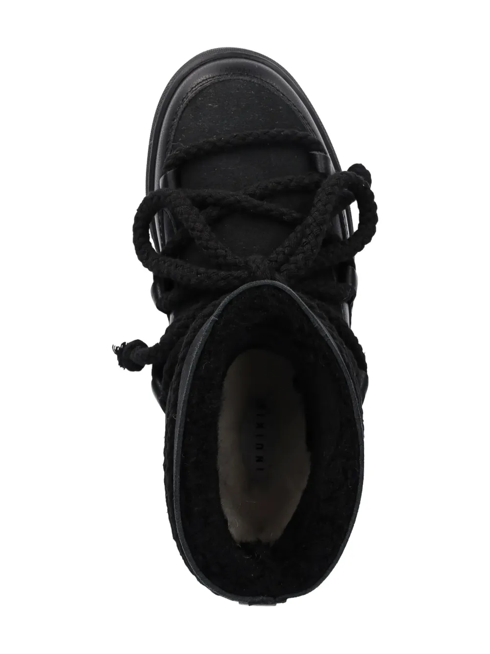 Inuikii Enkellaarzen met touwdetail Zwart