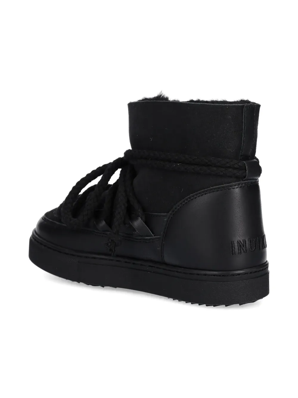 Inuikii Enkellaarzen met touwdetail Zwart