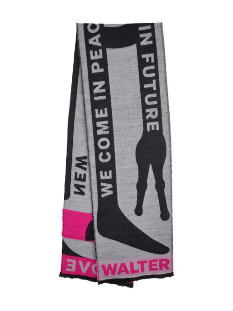 Walter Van Beirendonck mascada New con motivo gráfico en jacquard