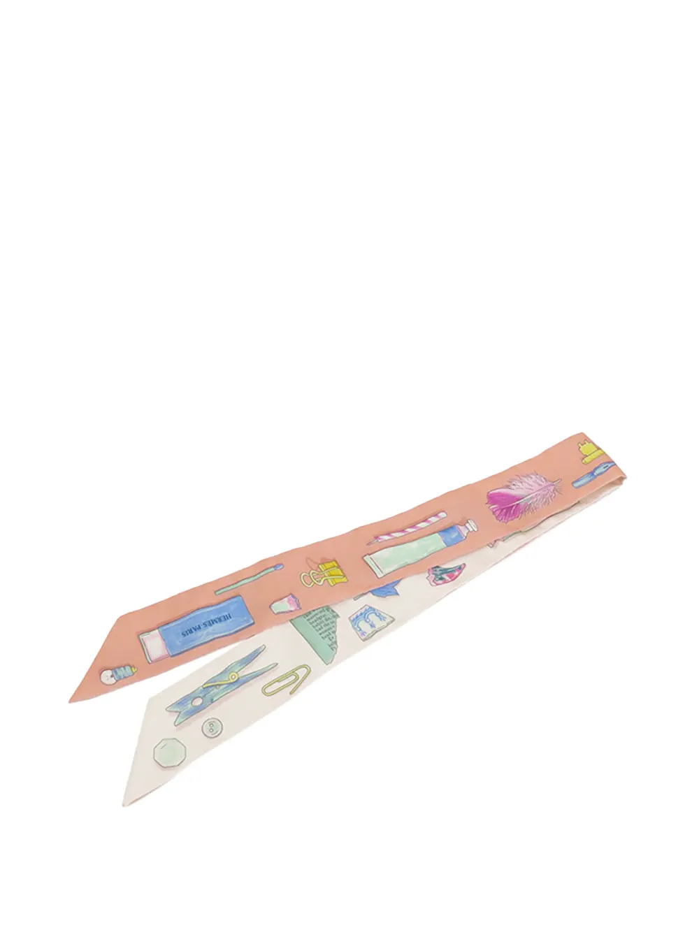 Hermès Pre-Owned 2014 In The Pocket Silk Twilly Scarf scarves - ピンク Hermès Pre-Owned 2014 In The Pocket Silk Twilly Scarf scarves - ピンク